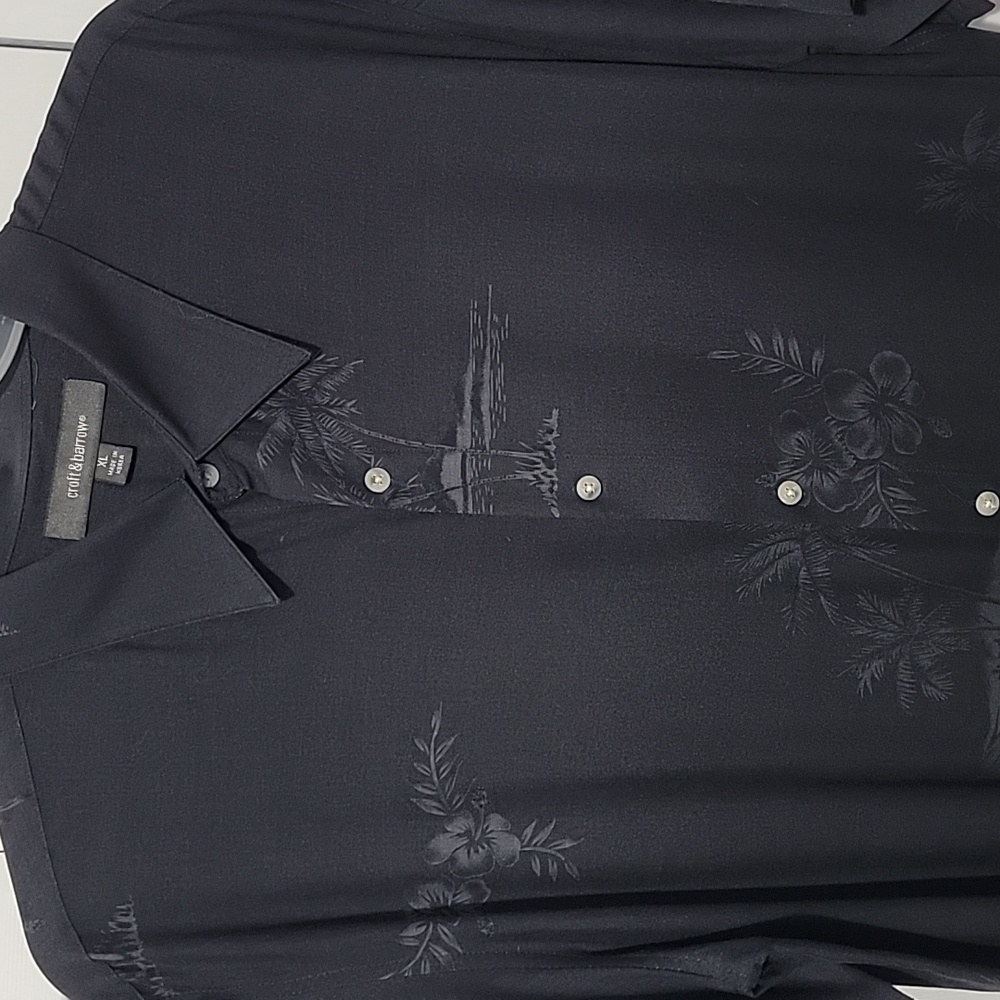 Croft & Barrow Charcoal Floral Men's Shirt
